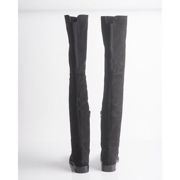 Stuart Weitzman Womens Black Suede Thigh High Boots Flats Pull On Sz US 6 - Picture 6 of 8